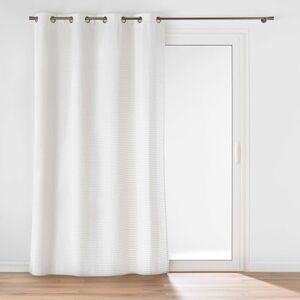 Douceur d'Intérieur , 140 x 260 cm White Flannel Relief Swing Plain Eyelet Curtain Douceur d'Intérieur , 140 x 260 cm White Flannel Relief Swing Plain Eyelet Curtain