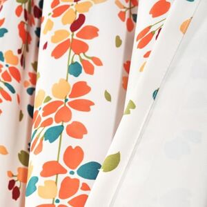 Lush Decor Weeping Flower Room Darkening Window Curtain Panel Pair, Turquoise & Tangerine, 63" L x 52" W+ 2" Header Lush Decor Weeping Flower Room Darkening Window Curtain Panel Pair, Turquoise & Tangerine, 63" L x 52" W+ 2" Header