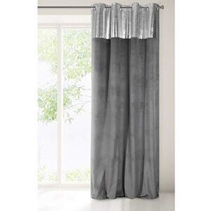 Eurofirany Curtain, Velvet, Steel Grey, 140x250 cm Eurofirany Curtain, Velvet, Steel Grey, 140x250 cm