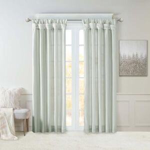 Madison Park Emilia Faux Silk Single Curtain with Privacy Lining, DIY Twist Tab Top, Window Drape for Living Room, Bedroom and Dorm, 50x108, Dusty Aqua Madison Park Emilia Faux Silk Single Curtain with Privacy Lining, DIY Twist Tab Top, Window Drape for Living Room, Bedroom and Dorm, 50x108, Dusty Aqua