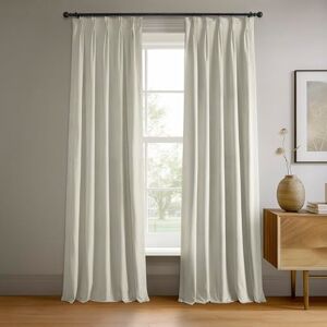 HPD Half Price Drapes Velvet Blackout Curtains/Drapes 96 Inches Long 1 Panel Blackout Curtain Signature Pleated for Living Room & Bedroom 25W X 96L, Off White HPD Half Price Drapes Velvet Blackout Curtains/Drapes 96 Inches Long 1 Panel Blackout Curtain Signature Pleated for Living Room & Bedroom 25W X 96L, Off White