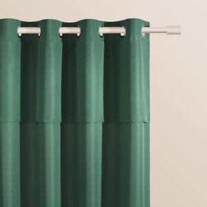 ROOM99 Curtain with Silver Eyelets Mia 140 x 260 cm Width x Height Sliding Curtains Modern Curtain Living Room Bedroom Bottle Green Pack of 1 ROOM99 Curtain with Silver Eyelets Mia 140 x 260 cm Width x Height Sliding Curtains Modern Curtain Living Room Bedroom Bottle Green Pack of 1
