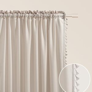 ROOM99 Lara Curtain with Ruffle Tape, 140 x 260 cm, Width x Height Sliding Curtains, Modern Curtain, Living Room, Bedroom, Light Beige, 1 Piece ROOM99 Lara Curtain with Ruffle Tape, 140 x 260 cm, Width x Height Sliding Curtains, Modern Curtain, Living Room, Bedroom, Light Beige, 1 Piece