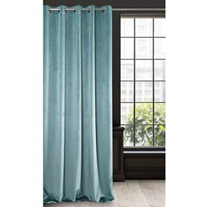 Eurofirany Soft Plain Opaque Velvet Curtain with Eyelets 1 Unit, Thick Fluffy Panel Drape Classic Glamour Elegant Living Room Bedroom, W55'' x L98.4'', 140x250 cm, See Green Eurofirany Soft Plain Opaque Velvet Curtain with Eyelets 1 Unit, Thick Fluffy Panel Drape Classic Glamour Elegant Living Room Bedroom, W55'' x L98.4'', 140x250 cm, See Green