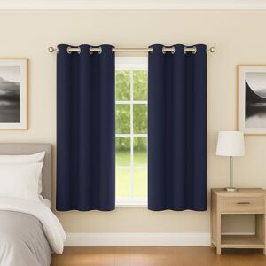 Enhanced Living Nightfall Eyelet Blackout Curtains Thermal Navy Blue Curtains for Bedroom 46x54 inch (117x137 cm) 230gsm, Supersoft, Energy Saving & Noise Reducing 2 x Curtain Panels Enhanced Living Nightfall Eyelet Blackout Curtains Thermal Navy Blue Curtains for Bedroom 46x54 inch (117x137 cm) 230gsm, Supersoft, Energy Saving & Noise Reducing 2 x Curtain Panels