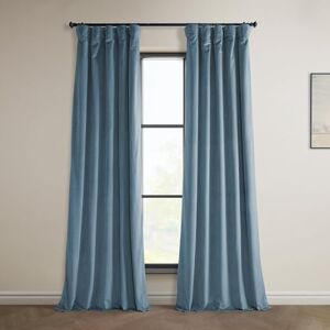 HPD Half Price Drapes Heritage Plush Velvet 84 Inches Long Darkening Curtains for Bedroom & Living Room 50W x 84L, (1 Panel), Denmark Blue, Polyester Blend, 50 in x 84 in HPD Half Price Drapes Heritage Plush Velvet 84 Inches Long Darkening Curtains for Bedroom & Living Room 50W x 84L, (1 Panel), Denmark Blue, Polyester Blend, 50 in x 84 in