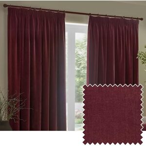 furn. Yard Heavy Chenille Pencil Pleat Curtain Pair – Lined Room Darkening Soft Velvet Curtains (Beetroot Width 168 x Drop 183cm) furn. Yard Heavy Chenille Pencil Pleat Curtain Pair – Lined Room Darkening Soft Velvet Curtains (Beetroot Width 168 x Drop 183cm)