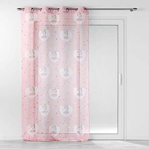 Douceur d'Intérieur , Eyelet Curtain 140 x 240 cm Sandblasted Voile Printed Metallic Small Stars Douceur d'Intérieur , Eyelet Curtain 140 x 240 cm Sandblasted Voile Printed Metallic Small Stars