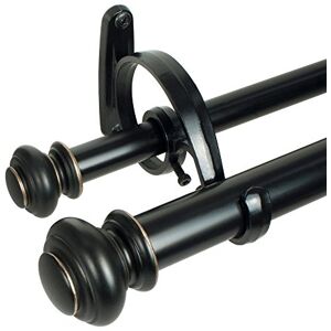 Decopolitan Beme 36-72" Urn Double Rod Set in Antique Black Decopolitan Beme 36-72" Urn Double Rod Set in Antique Black