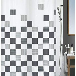 Spirella Part 10.15530 Textile Shower Curtain Grey 180 x 200 cm Spirella Part 10.15530 Textile Shower Curtain Grey 180 x 200 cm