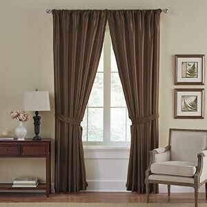 Elrene Home Fashions Versailles Faux-Silk Room-Darkening Curtain Panel, Blackout Curtain with Rod Pocket, 52 Inches by 108 Inches, Chocolate Brown, 1 Panel Elrene Home Fashions Versailles Faux-Silk Room-Darkening Curtain Panel, Blackout Curtain with Rod Pocket, 52 Inches by 108 Inches, Chocolate Brown, 1 Panel