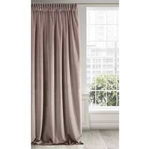 Eurofirany Soft Plain Opaque Velvet Curtain with Rufflette Tape For Rail 1 Unit, Thick Fluffy Panel Drape Classic Glamour Elegant Living Room Bedroom, W55'' x L106'', 140x270 cm, Powder Pink Eurofirany Soft Plain Opaque Velvet Curtain with Rufflette Tape For Rail 1 Unit, Thick Fluffy Panel Drape Classic Glamour Elegant Living Room Bedroom, W55'' x L106'', 140x270 cm, Powder Pink