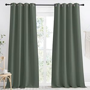 NICETOWN Blackout Curtain for Living Room 96 inch Long, 1 Panel, Dark Mallard, W55 x L96, Grommet Thermal Insulated Room Darkening Sound Proof Curtain for Bedroom/Kids Room NICETOWN Blackout Curtain for Living Room 96 inch Long, 1 Panel, Dark Mallard, W55 x L96, Grommet Thermal Insulated Room Darkening Sound Proof Curtain for Bedroom/Kids Room