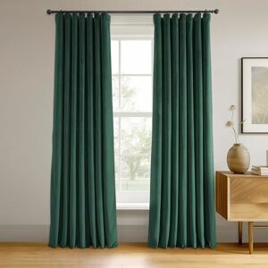 HPD Half Price Drapes Signature Velvet Thermal Blackout Curtains for Living Room 96 Inch Long (1 Panel) Rod Pocket Insulated Blackout Curtains for Bedroom Window Curtains, 50W x 96L, Blackforest Green HPD Half Price Drapes Signature Velvet Thermal Blackout Curtains for Living Room 96 Inch Long (1 Panel) Rod Pocket Insulated Blackout Curtains for Bedroom Window Curtains, 50W x 96L, Blackforest Green