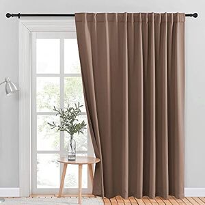 NICETOWN Extra Wide Blackout Patio Blinds, Thermal Blackout Patio Door Curtain Panel, Sliding Door Insulated Curtains with Back Tab for Extra Wide Windows (Cappuccino, 100" x 84") NICETOWN Extra Wide Blackout Patio Blinds, Thermal Blackout Patio Door Curtain Panel, Sliding Door Insulated Curtains with Back Tab for Extra Wide Windows (Cappuccino, 100" x 84")