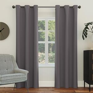 Sun Easton Energy Saving Blackout Grommet Curtain Panel, 40" x 108", Charcoal Sun Easton Energy Saving Blackout Grommet Curtain Panel, 40" x 108", Charcoal