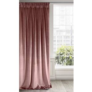 Eurofirany Soft Plain Opaque Velvet Curtain with Rufflette Tape For Rail 1 Unit, Thick Fluffy Panel Drape Classic Glamour Elegant Living Room Bedroom, W55'' x L106'', 140x270 cm, Dark Pink Eurofirany Soft Plain Opaque Velvet Curtain with Rufflette Tape For Rail 1 Unit, Thick Fluffy Panel Drape Classic Glamour Elegant Living Room Bedroom, W55'' x L106'', 140x270 cm, Dark Pink