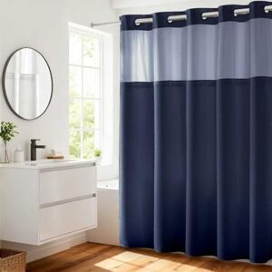River Dream No Hooks Required Waffle Weave Shower Curtain with Snap in Liner 71W x 74H,Hotel Grade,Spa Like Bath Curtain,Navy River Dream No Hooks Required Waffle Weave Shower Curtain with Snap in Liner 71W x 74H,Hotel Grade,Spa Like Bath Curtain,Navy