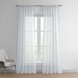 HPD Half Price Drapes Solid Sheer Curtains for Living Room Linen Texture 50 X 120 (1 Panel), SHCH-SS07161-120, Aspen White, Polyester Blend, 50" W x 120" L (Pack of 1) HPD Half Price Drapes Solid Sheer Curtains for Living Room Linen Texture 50 X 120 (1 Panel), SHCH-SS07161-120, Aspen White, Polyester Blend, 50" W x 120" L (Pack of 1)