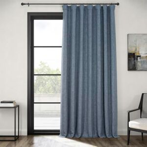 HPD Half Price Drapes Faux Linen Textured Room Darkening Curtains for Bedroom 108 Inches Long (1 Panel), 100W X 108L Extra Wide Curtains for Living Room Home Decor, Reverie Blue HPD Half Price Drapes Faux Linen Textured Room Darkening Curtains for Bedroom 108 Inches Long (1 Panel), 100W X 108L Extra Wide Curtains for Living Room Home Decor, Reverie Blue