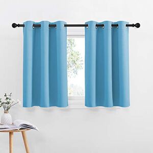 NICETOWN Thermal Insulated Blackout Window Curtains Energy Efficient Home Decor Grommet-Top Short Curtains for Bedroom (42 by 36 + 1.2 inches Header, Teal Blue, 2 Packs) NICETOWN Thermal Insulated Blackout Window Curtains Energy Efficient Home Decor Grommet-Top Short Curtains for Bedroom (42 by 36 + 1.2 inches Header, Teal Blue, 2 Packs)