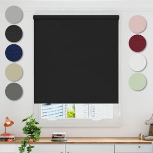 Emma Barclay Blackout Roller Blind in Black Width 60 x Drop 165cm Emma Barclay Blackout Roller Blind in Black Width 60 x Drop 165cm