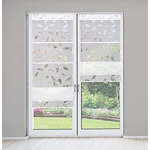 HOME WOHNIDEEN RANA 91515 Magnetic Roller Blind, Burnout Bamboo, Tendril Motif, Window Hook, Colour: White, Size: 210 x 70 cm, Quantity: 1 HOME WOHNIDEEN RANA 91515 Magnetic Roller Blind, Burnout Bamboo, Tendril Motif, Window Hook, Colour: White, Size: 210 x 70 cm, Quantity: 1