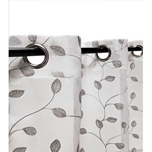 Atout Ciel Eyelet Curtain 140 x 240 cm Grey Ready to Hang Atout Ciel Eyelet Curtain 140 x 240 cm Grey Ready to Hang