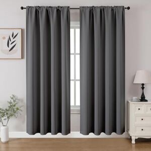 CUCRAF Blackout Curtains Room Darkening Window Curtain Panels, Rod Pocket Thermal Insulated Solid Drapes for Bedroom Living Room, Set of 2 Panels. 52 x 72 inch, Light Grey CUCRAF Blackout Curtains Room Darkening Window Curtain Panels, Rod Pocket Thermal Insulated Solid Drapes for Bedroom Living Room, Set of 2 Panels. 52 x 72 inch, Light Grey