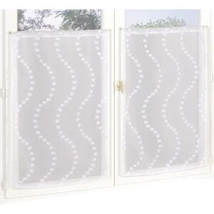 Atout Ciel Pair of Net Curtains with Rod Pocket 2 x 60 x 160 cm Ready to Hang White Atout Ciel Pair of Net Curtains with Rod Pocket 2 x 60 x 160 cm Ready to Hang White