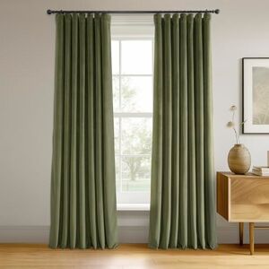 HPD Half Price Drapes Signature Blackout Velvet Curtains 84 Inches Long Heat & Full Light Blocking Blackout Curtain for Bedroom (1 Panel), 50W x 84L, Hunter Green HPD Half Price Drapes Signature Blackout Velvet Curtains 84 Inches Long Heat & Full Light Blocking Blackout Curtain for Bedroom (1 Panel), 50W x 84L, Hunter Green