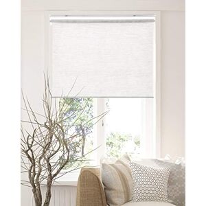 Chicology Roller Shades, Cordless Blinds, Window Shades for Home, Roller Window Shades, Window Treatments, Door Blinds, Light Filtering Shades, Felton White (Natural Woven), 36"W X 72"H Chicology Roller Shades, Cordless Blinds, Window Shades for Home, Roller Window Shades, Window Treatments, Door Blinds, Light Filtering Shades, Felton White (Natural Woven), 36"W X 72"H