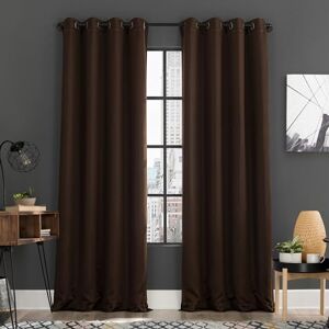 Sun Soho 2-Pack Energy Saving Noise Reducing Blackout Grommet Curtain Panel Pair, 54" x 63", Chocolate Brown Sun Soho 2-Pack Energy Saving Noise Reducing Blackout Grommet Curtain Panel Pair, 54" x 63", Chocolate Brown