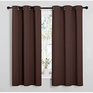 NICETOWN Nursery EsseKGUSial Thermal Insulated Solid Grommet Top Blackout Curtains, Home Decoration Privacy Curtains for Bedroom (Chocolate Brown, 1 Pair, 42 x 63 inches) NICETOWN Nursery EsseKGUSial Thermal Insulated Solid Grommet Top Blackout Curtains, Home Decoration Privacy Curtains for Bedroom (Chocolate Brown, 1 Pair, 42 x 63 inches)