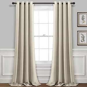 Lush Decor Insulated Grommet Blackout Window Curtain Panels, Pair, 52" W x 84" L, Neutral Classic Modern Design Chic Window Decor Long Curtains For Living Room, Bedroom, Or Dining Room Lush Decor Insulated Grommet Blackout Window Curtain Panels, Pair, 52" W x 84" L, Neutral Classic Modern Design Chic Window Decor Long Curtains For Living Room, Bedroom, Or Dining Room