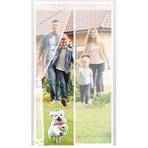 EXTSUD Fiberglass Magnetic Screen Door, Anti Mosquito Mesh Fly Curtain with Full Frame Hook&Loop Easy to Install Fiberglass Mesh Curtain Anti Mosquito (90x210 cm, White) EXTSUD Fiberglass Magnetic Screen Door, Anti Mosquito Mesh Fly Curtain with Full Frame Hook&Loop Easy to Install Fiberglass Mesh Curtain Anti Mosquito (90x210 cm, White)