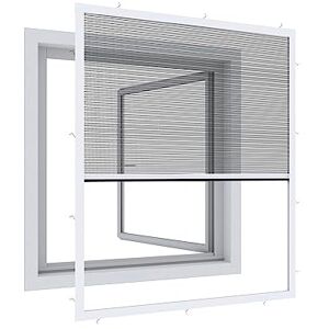 Windhager Expert 03244 Pleated Window Ultra Flat Insect Screen for Windows, Fly Screen, Mosquito Protection, Self-Assembly Kit 130 x 150 cm, White Windhager Expert 03244 Pleated Window Ultra Flat Insect Screen for Windows, Fly Screen, Mosquito Protection, Self-Assembly Kit 130 x 150 cm, White