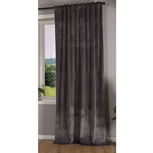 Gardinenbox Milano 20357 Blackout Curtain Velvet Opaque Loop Band Tunnel Pull Blackout Ironing Tape Can Be Shortened Grey 1 Piece HxW 235 x 135 cm Gardinenbox Milano 20357 Blackout Curtain Velvet Opaque Loop Band Tunnel Pull Blackout Ironing Tape Can Be Shortened Grey 1 Piece HxW 235 x 135 cm