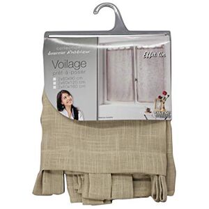 Douceur d'Intérieur Haltona Pair of Straight Loops Linen Effect, Polyester, Chestnut Brown, 90 x 60 cm Douceur d'Intérieur Haltona Pair of Straight Loops Linen Effect, Polyester, Chestnut Brown, 90 x 60 cm