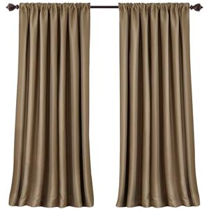 Elrene Home Fashions All Seasons Energy Efficient Room Darkening Rod Pocket Window Panel, 52" x 84" (1), Gold Elrene Home Fashions All Seasons Energy Efficient Room Darkening Rod Pocket Window Panel, 52" x 84" (1), Gold