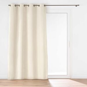 Douceur d'Intérieur , Natural Flannel Relief Plain Eyelet Curtain 140 x 260 cm Douceur d'Intérieur , Natural Flannel Relief Plain Eyelet Curtain 140 x 260 cm