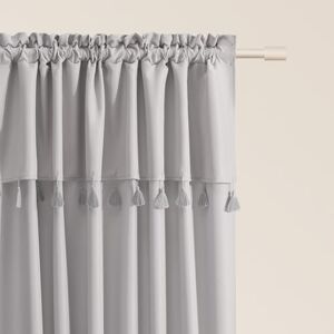ROOM99 Astoria Curtain with Ruffle Tape, 140 x 260 cm, Width x Height Sliding Curtains, Modern Curtain, Living Room, Bedroom, Light Grey, Pack of 1 ROOM99 Astoria Curtain with Ruffle Tape, 140 x 260 cm, Width x Height Sliding Curtains, Modern Curtain, Living Room, Bedroom, Light Grey, Pack of 1