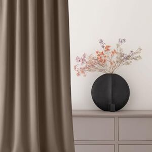 ROOM99 Curtain with Ruffle Tape, Aura 140 x 250 cm, Width x Height Sliding Curtains, Modern Curtain, Living Room, Bedroom, Nugat, 1 Piece ROOM99 Curtain with Ruffle Tape, Aura 140 x 250 cm, Width x Height Sliding Curtains, Modern Curtain, Living Room, Bedroom, Nugat, 1 Piece