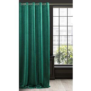 Eurofirany Soft Plain Opaque Velvet Curtain with Eyelets 1 Unit, Thick Fluffy Panel Drape Classic Glamour Elegant Living Room Bedroom, W55'' x L98.4'', 140x250 cm, Dark Green Eurofirany Soft Plain Opaque Velvet Curtain with Eyelets 1 Unit, Thick Fluffy Panel Drape Classic Glamour Elegant Living Room Bedroom, W55'' x L98.4'', 140x250 cm, Dark Green