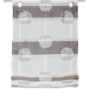 Home Fashion Megara Eyelet Roller Blind Horizontal Stripes, Charcoal, 140 x 45 cm Home Fashion Megara Eyelet Roller Blind Horizontal Stripes, Charcoal, 140 x 45 cm