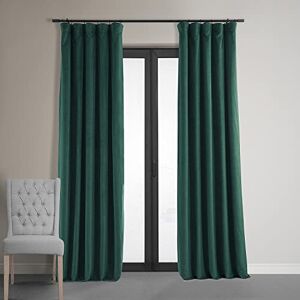 HPD Half Price Drapes Signature Velvet Thermal Blackout Curtains for Living Room 120 Inch Long 1 Panel Rod Pocket Insulated Blackout Curtains for Bedroom Window Curtains, 50W x 120L, Blackforest Green HPD Half Price Drapes Signature Velvet Thermal Blackout Curtains for Living Room 120 Inch Long 1 Panel Rod Pocket Insulated Blackout Curtains for Bedroom Window Curtains, 50W x 120L, Blackforest Green