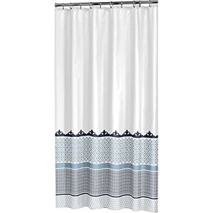 Sealskin Marrakech Shower Curtain, Polyester, Blue, 180 x 200 cm Sealskin Marrakech Shower Curtain, Polyester, Blue, 180 x 200 cm