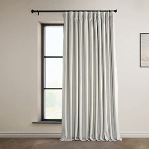 HPD Half Price Drapes Signature Plush Extra Wide Velvet Blackout Curtains for Bedroom (1 Panel),100W X 96L Hotel Black Out Curtains for Living Room, Thermal Insulated Blackout Curtains, Misty White HPD Half Price Drapes Signature Plush Extra Wide Velvet Blackout Curtains for Bedroom (1 Panel),100W X 96L Hotel Black Out Curtains for Living Room, Thermal Insulated Blackout Curtains, Misty White