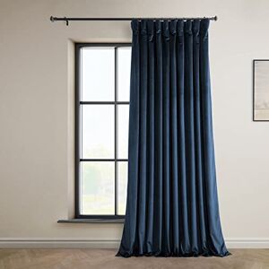 HPD Half Price Drapes Heritage Plush Velvet Curtains 96 Inches Long Room Darkening Curtains for Bedroom & Living Room 100W x 96L, (1 Panel), Eternal Blue HPD Half Price Drapes Heritage Plush Velvet Curtains 96 Inches Long Room Darkening Curtains for Bedroom & Living Room 100W x 96L, (1 Panel), Eternal Blue