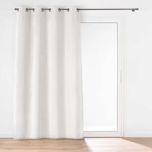 Douceur d'Intérieur , Eyelet Curtain 140 x 260 cm Nils White Flannel Relief Plain Douceur d'Intérieur , Eyelet Curtain 140 x 260 cm Nils White Flannel Relief Plain